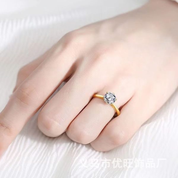 American Diamond Classic Six -Claws Finger Ring - Image 3