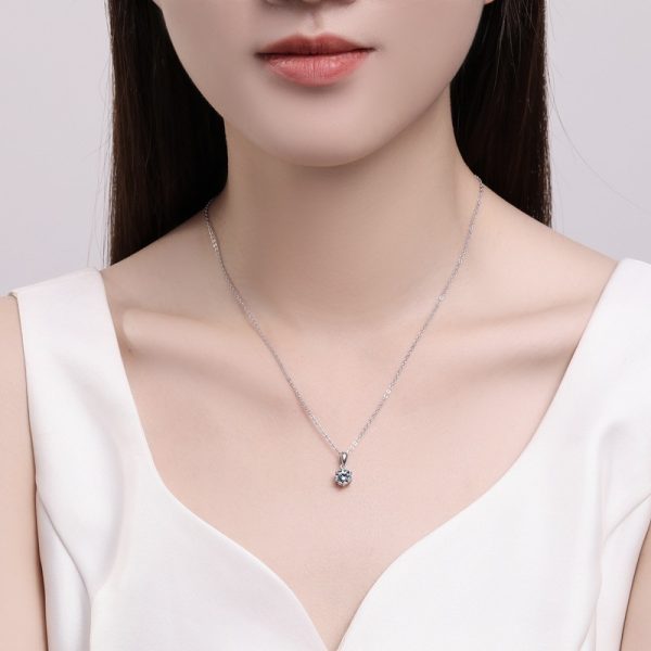 American Diamond One Stone Six -Claw Necklace - Image 4
